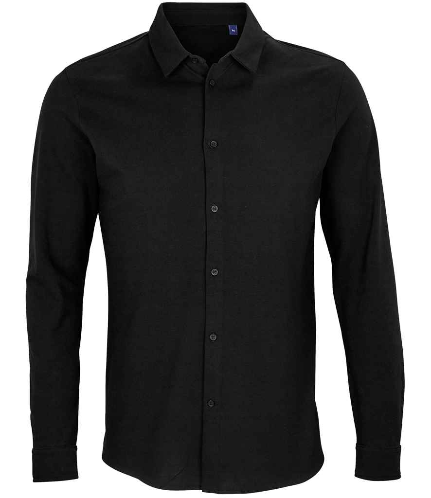 Organic Long Sleeve Pique Shirt (Mens/Unisex)