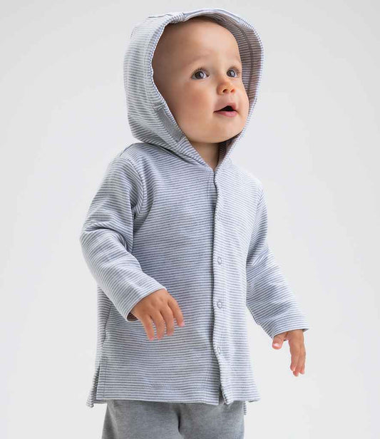 Baby Striped Organic Button Up Hoodie