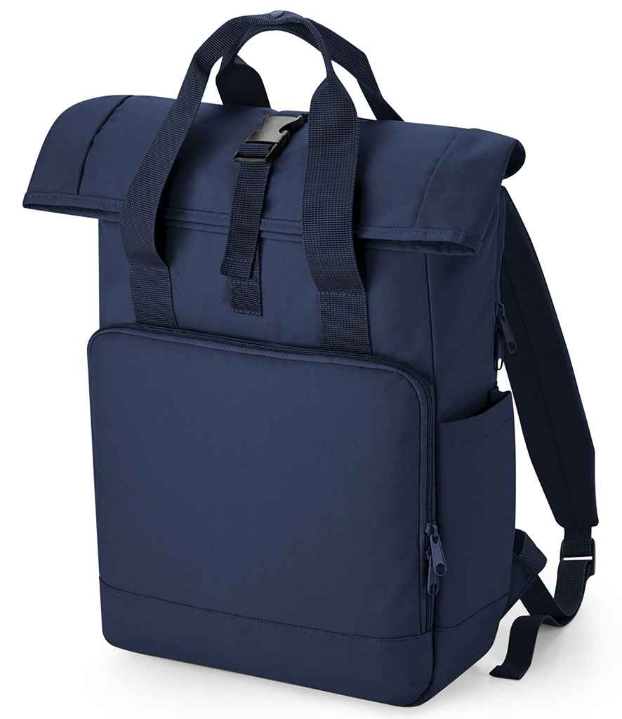 Recycled Twin Handle Roll Top Laptop Backpack