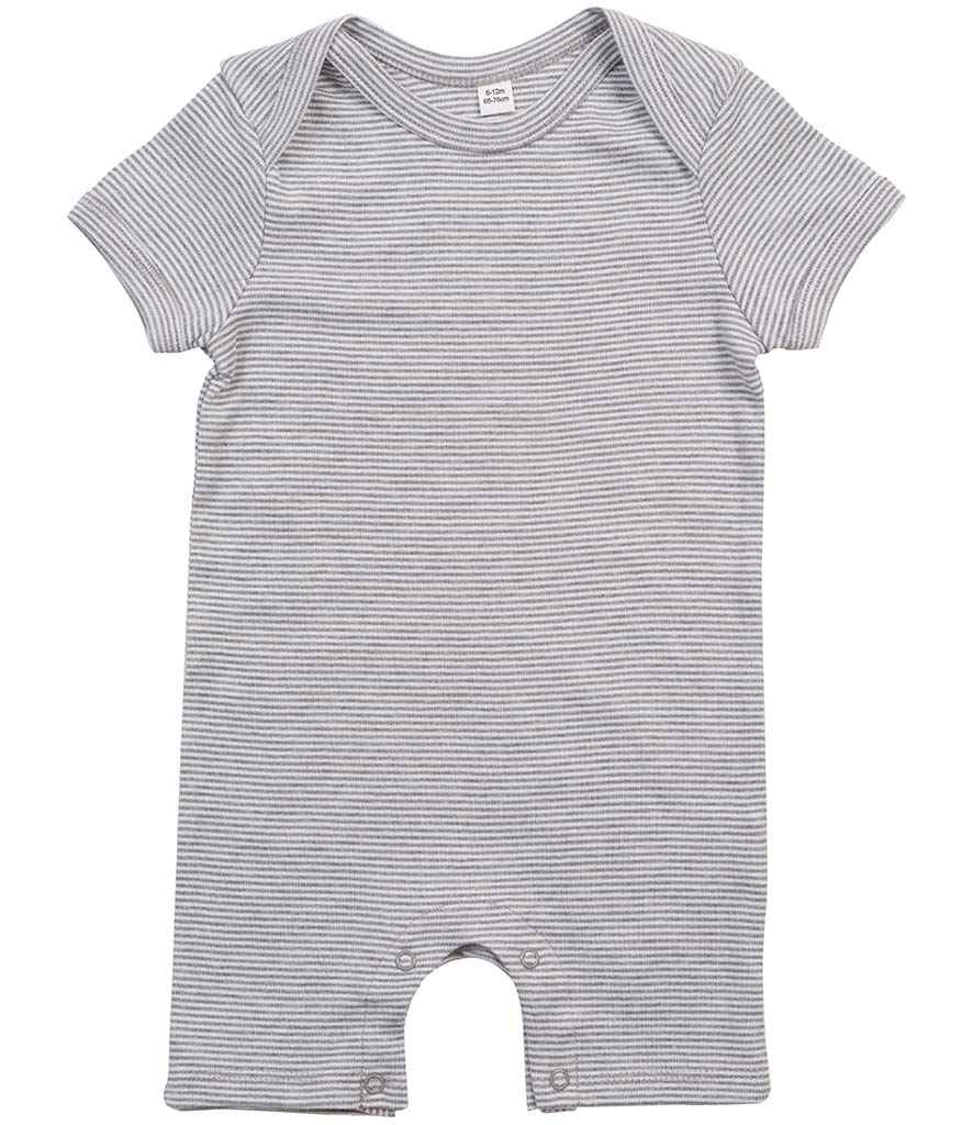 Organic Striped Baby Playsuit