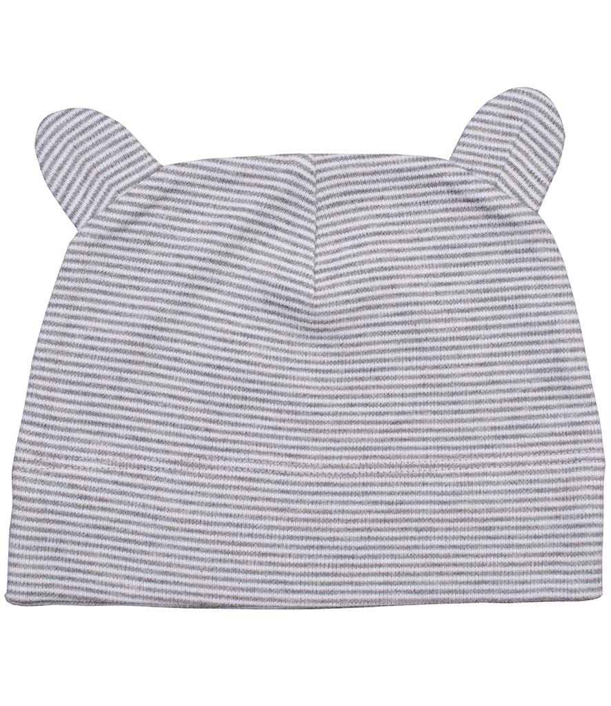 Organic Striped Baby Hat with ears