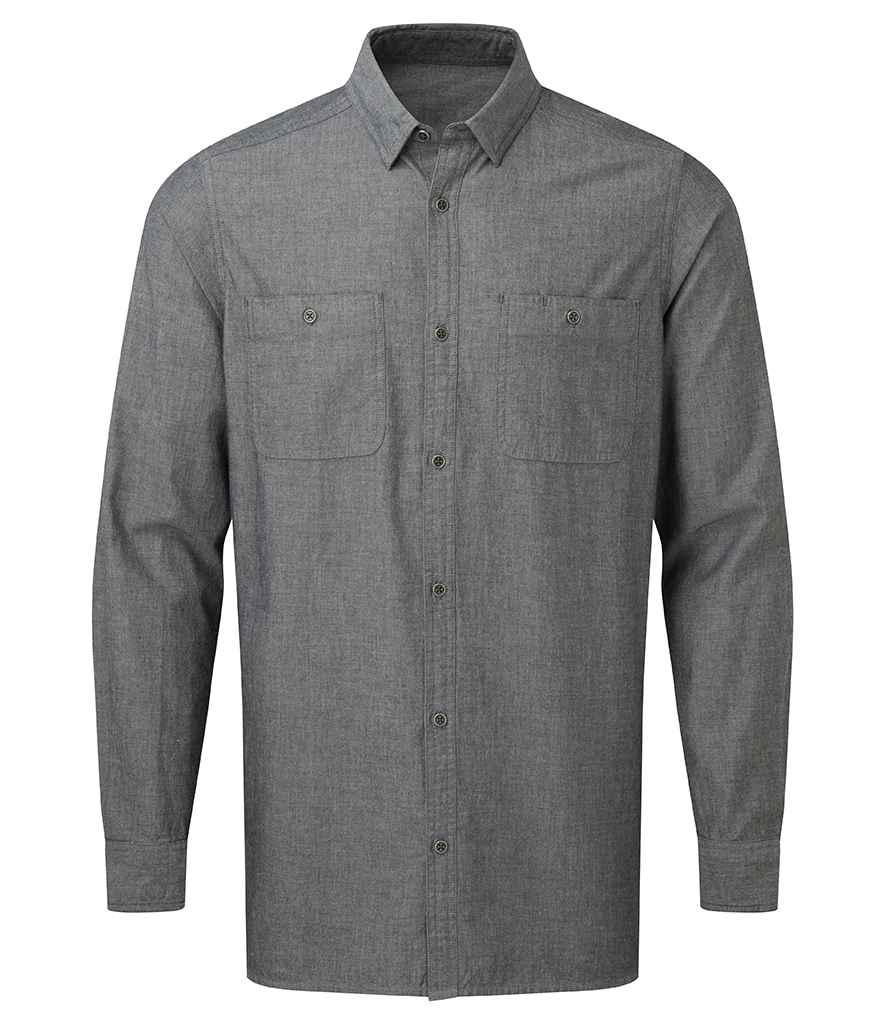 Organic Fairtrade Long Sleeve Chambray Shirt (Mens/Unisex)