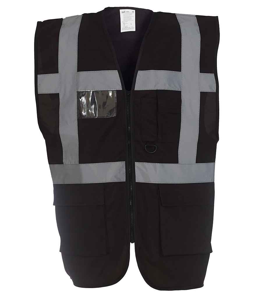 Recycled Hi-Vis Zip Waistcoat with pockets (Mens/Unisex)
