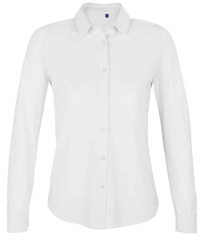 Organic Long Sleeve Pique Shirt (Womens)