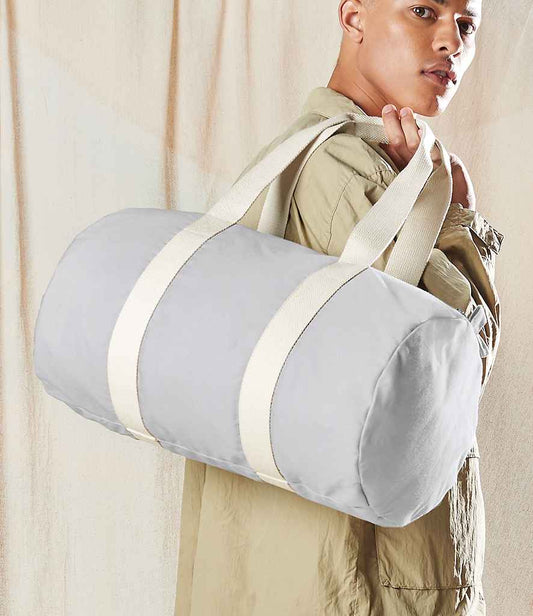 Organic Canvas Contrast Strap Duffle Bag