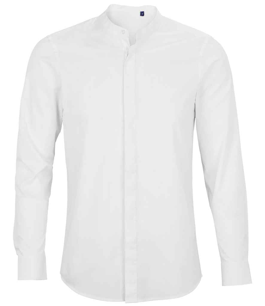 Organic Mandarin Collar Poplin Shirt (Mens/Unisex)