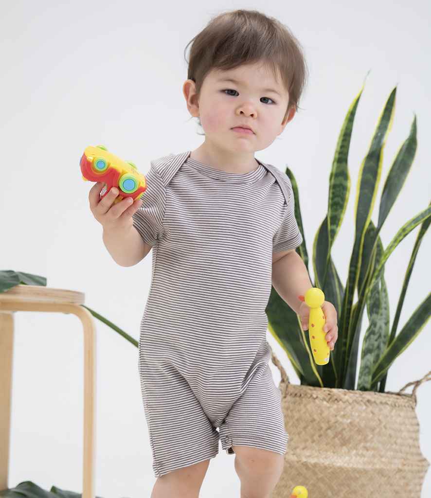 Organic Striped Baby Playsuit