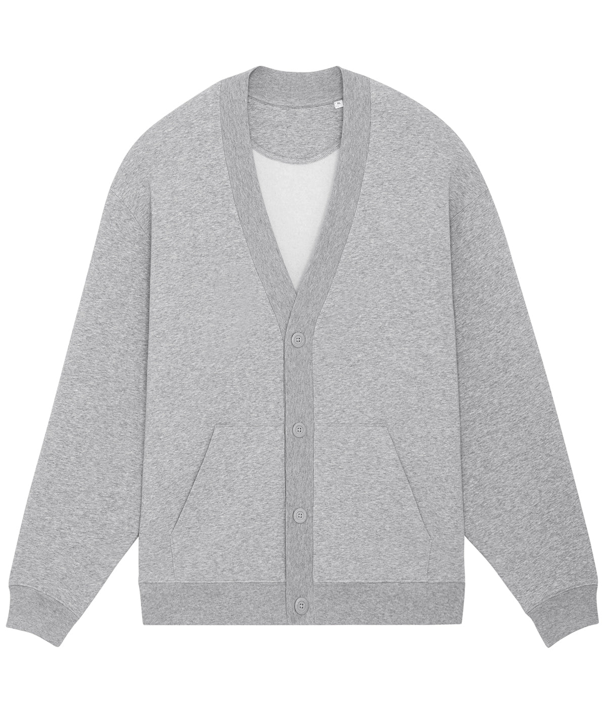 Button Up Organic Sweatshirt Cardigan (Mens/Unisex)
